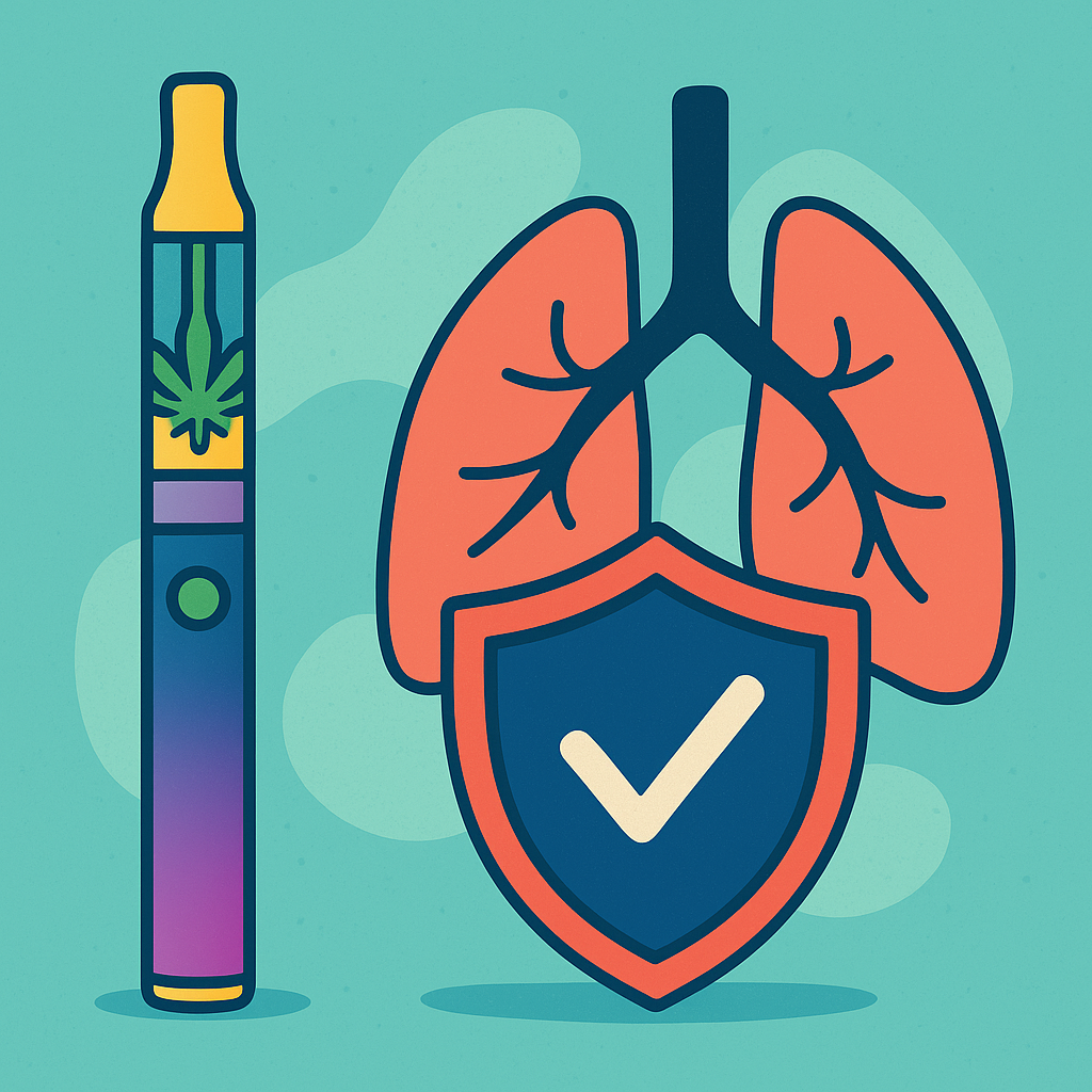 Image of Vape and Lungs for Safety Blog