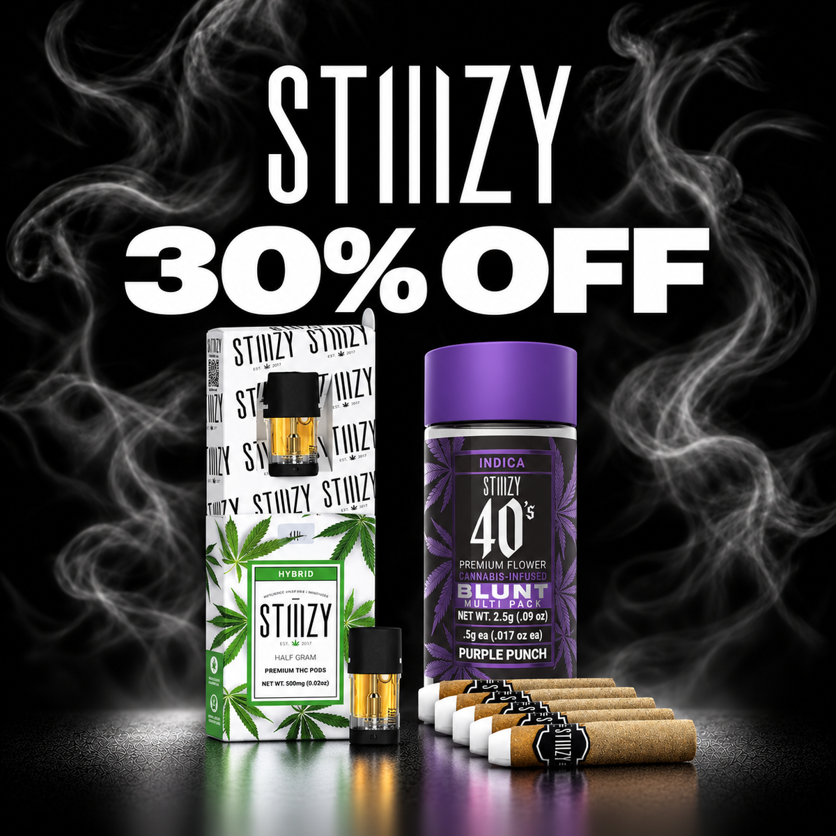 STIIIZY 30% off Stiiizy